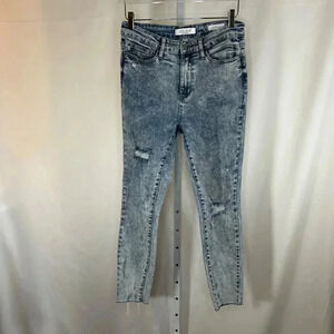 Judy Blue Skinny Stone Wash Size 7|28 90s Jeans Denim Casual Distressed